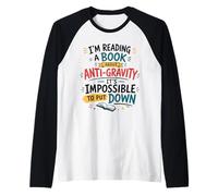 Libro Anti Gravedad Broma Divertido Lectura Juego de Palabras Cita Camiseta Manga Raglan