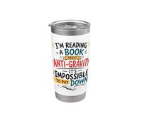 Libro anti gravedad broma divertido lectura juego de palabras cita Vaso térmico de acero inoxidable de doble pared