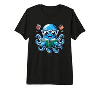 Libro Bibliotecario Mar Océano Calamar Gigante Divertido Lectura Pul Camiseta Premium