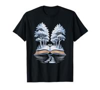 Libro Bosque Fantasía Sendero Árboles Magia Naturaleza Camiseta