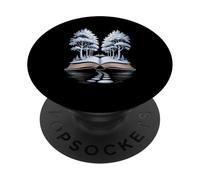 Libro Bosque Fantasía Sendero Árboles Magia Naturaleza PopSockets PopGrip Adhesivo