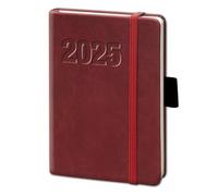 Libro Calendario Planificador Organizador ''V de portatil - 1 Semana2 páginas, A6, color burdeos