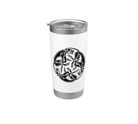 Libro celta de Kells Trinity Hounds Vaso térmico de acero inoxidable de doble pared