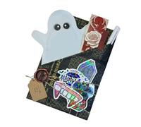 Libro Ciego Fecha - Libro Misterioso de Halloween Lectura - Lectura de Tarjetas Plantillas para Ideas de Regalo para Profesores