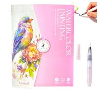 Libro Colorear Adultos, NANASUGUR Set de Pintura para Adultos Relajación Kit Acuarela Portátil con Bloc de Acuarelas Libro para Colorear con Acuarelas