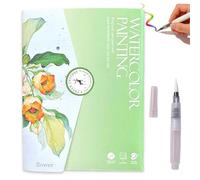 Libro Colorear Adultos, NANASUGUR Set de Pintura para Adultos Relajación Kit Acuarela Portátil con Bloc de Acuarelas Libro para Colorear con Acuarelas
