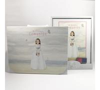 Libro Comunión niña Playa + tampón para Dejar Huellas en Dos Colores y maletín| Medidas Libro 29 x 24 cm| Medidas maletín 27 x 34 x 5 cm| Arguval