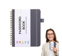 Libro con de contraseña - Cuaderno organizador A6, dirección portátil para acceso a Internet, sitios web seguros y almacenamiento de correo electrónico | Diario de seguridad simplificado y fácil