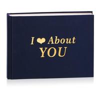 Libro con texto en inglés "What I Love About You" - Libro con texto en inglés "Things I Love About You" - Diario guiado de 50 razones por las que te amo - Recuerdo romántico para parejas, regalos "I