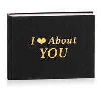 Libro con texto en inglés "What I Love About You" - Libro con texto en inglés "Things I Love About You" - Diario guiado por las 50 razones por las que te amo - Recuerdo romántico para parejas, regalos