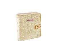 Libro coreano de almacenamiento de hojas sueltas de tela para tarjetas pequeñas, color rosa amarillo cálido