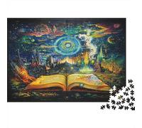Libro cósmico Puzzles Imposible,desafío para Adultos Ciudad Mágica Juego Educativo 1000 Piezas Obra De Arte De Juego De para Adultos, Regalos A Partir De 14 Años 1000pcs (75x50cm)