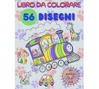 Libro da Colorare. 56 disegni per bambini da 1 a 4 anni:: album da colorare con disegni di grandi dimensioni.