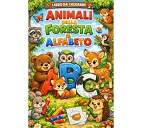 Libro da colorare alfabeto: Animali della foresta