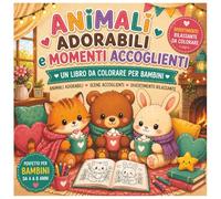 Libro da Colorare Bambini 4-8 Anni - Animali Kawaii Teneri e Dolci: Disegni Semplici per Bambini e Bambine | Attività Creativa, Idea Regalo Perfetta