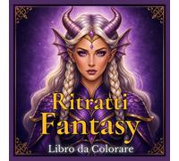 Libro da Colorare con Ritratti Fantasy: 50 Splendidi Ritratti Fantasy da Colorare per Adulti e Ragazzi con Personaggi Incantati, Creature Magiche, Eleganti Guerrieri e Volti Mistici