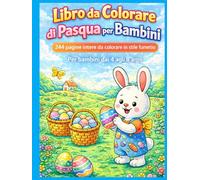 Libro da Colorare di Pasqua per Bambini: 244 pagine intere da colorare in stile fumetto Per bambini dai 4 agli 8 anni (Little World - Avventure per bambini)