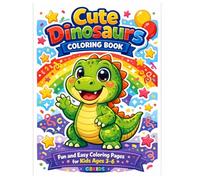 Libro da Colorare Dinosauri per Bambini: Divertenti e Facili Disegni di Dinosauri | Libro da Colorare per Bambini 3-6 Anni | Attività Creative per Bambini