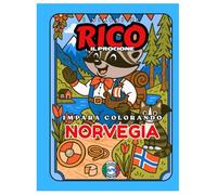 LIBRO DA COLORARE EDUCATIVO - "I viaggi di Rico il Procione" - NORVEGIA - Edizione Europa (Le avventure di Rico il Procione - Coloriamo l'Europa)