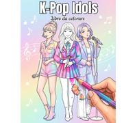 Libro da colorare K-Pop Idols, 30 pagine da colorare alla moda, libro da colorare rilassante per fan del K-Pop, amanti di anime e manga
