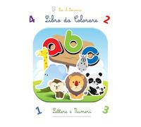Libro da Colorare : Lettere e Numeri