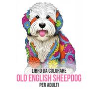 Libro Da Colorare Old English Sheepdog per Adulti