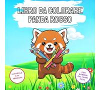 Libro da colorare panda rosso: 44 parole e 44 immagini - per bambini dai 3 anni in su