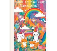 Libro da colorare per bambini e ragazzi , cibi animali kawaii cute h: Questo libro è per bambini ed è da colorare, contiene animali e cibi