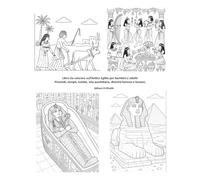 Libro da colorare sull’Antico Egitto per bambini e adulti: Piramidi, templi, tombe, vita quotidiana, divinità famose e faraoni