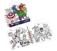 Libro de actividades con pegatinas de papel, 6,75 x 5,4 pulgadas, 1 unidad, perfecto para que los niρos se diviertan y aprendan Marvel Avengers