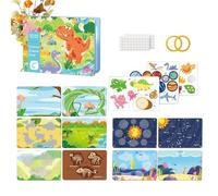 Libro De Actividades De Cartón | Juguetes Cognitivos Educativos | Libro de texto Sensorial para Niños | Para Uso Interior Para La Curiosidad Y El Tiempo De Juego Niños Y Familia Entretenimiento Hogar