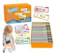 Libro de Actividades de Lectura y rima, Word Families Flash Tarjetas, Leer Rima Word Family Build Activity Book, Vela Aprenda a Leer Phonics, Juegos educativos de Vocabulario para la Primera Infancia