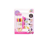 Libro de actividades de Minnie Mouse para limpiar con paño | Libro para colorear reutilizable para niños a partir de 3 años | 40 páginas con motivos que se pueden borrar | Con 5 lápices y espiral |