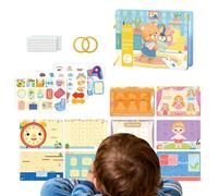 Libro de actividades de papel - habilidades motoras finas y juguetes sensoriales para aprender | Libro de actividades educativo de aprendizaje | Adecuado para avión Viaje por carretera Restaurante