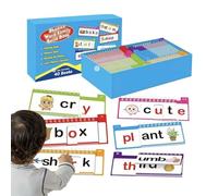 Libro de actividades educativas fonéticas para familias de palabras, 40 piezas de libros de aprendizaje en inglés, tarjetas flash fonéticas que enseñan a leer, para niños de 3 a 8 años, aula