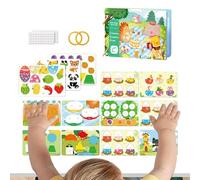 Libro De Actividades Infantil, Juego De Aprendizaje Cognitivo, Juguetes Educativos Para Aprendizaje, Para Tiempo De Juego De Curiosidad En Interior Para Niños De 1 A 5 Años Y Familia Diversión