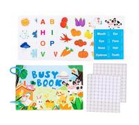 Libro de actividades, juguete educativo de aprendizaje cognitivo con páginas interactivas, libro más para el desarrollo temprano para el juego, el entretenimiento, la curiosidad y el