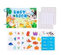 Libro de actividades para bebés,Aprendizaje Cognitivo y Educativo | Libro de texto sensorial para niños,Para el tiempo de juego Niños Entretenimiento Curiosidad Hogar Familia Interior Edad 1-5 Niñas