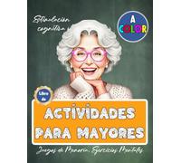 Libro de Actividades para Mayores | Juegos de Memoria, Ejercicios Mentales y Estimulación cognitiva | A color