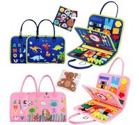 Libro De Actividades Para Niños - Fieltro Suave, Pizarra Sensorial, Diseño Colorido, Juego Con Materiales Educativos | Juguete De Desarrollo De Habilidades De Vida, Práctica Motora Fina Para Niños