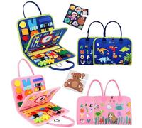 Libro De Actividades Para Niños Pequeños, Libro Sensorial Suave Y Ocupado | Actividad De Desarrollo Temprano Con Actividades Motoras Finas, Habilidades Para La Vida, Juguetes Educativos, Suministros P