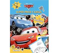 Libro de Actividades y Colorear Ángel Europa, colecciones Disney - 32 Páginas + 2 Págs Stickers - Formato A4 Premium (Papel 90g) - 10 Modelos a Elegir (Cars)