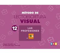 Libro de actividades y juegos para niños con autismo. Aprende a leer y escribir por la ruta visual. Con Pictogramas, flash cards y pegatinas infantiles. Profesiones. (Método de Lectoescritura Visual)