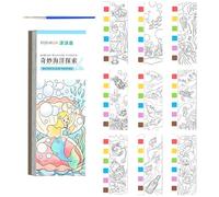 Libro de acuarela, bloques para colorear - Lindos libros de pintura de bolsillo para colorear - libros para colorear para niños, actividades de viaje, artes y manualidades, juego de pintura de