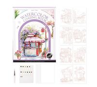 Libro de acuarela | Juego de acuarelas de viaje | Juego de pintura portátil multifuncional extenso para principiantes para adultos, estudiantes y ocio manualidades al aire libre