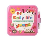 Libro de acuarela para niños, reutilizable, lindo dibujo animado, suministros de pintura portátil, libro de acuarela, para viajes, hogar, manualidades, coche, escritorio, estudio, exterior, preescolar
