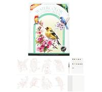 Libro De Acuarela | Portátil Relajante 3-Plegados,Libro Y Suministros De Acuarela - Para Niños Artistas Hogar Escuela Viaje Oficina Meditación Navidad Cumpleaños