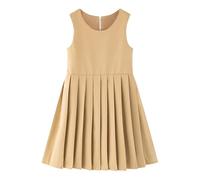 Libro de Adviento 24 Capítulos 10 Años Vestido de Niña Estilo Escolar Vestido Casual con Tirantes para Niños Ropa Diaria Ropa Primavera Verano Elástico Cómodo Niñas 146, caqui, 8-9 años