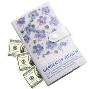 Libro de ahorro, 100 sobres de pintura al óleo 3D, cartera portátil, organizador de dinero en efectivo, organizador de gastos, almacenamiento de facturas, herramienta de finanzas para el hogar para