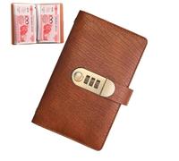 Libro De Ahorro De Dinero Con Bloqueo | Cartera Del Planificador Presupuestario Del Desafío En Efectivo | 100 Páginas Organizador De Ahorros De Estilo Vintage Para Viajes, Casa, Dormitorio, L